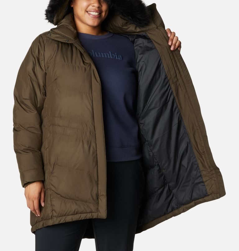 Jachete Izolate Columbia Peak to Park Mid-High Dama Masline Verzi | Plus Size AD97MZQS8